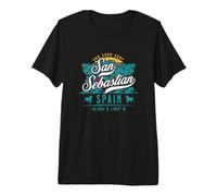 Retro San Sebastián España Donostia Vasco Sol Arena Surf Camiseta Premium