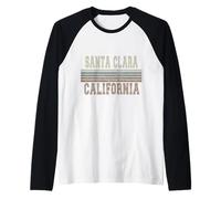 Retro Santa Clara, California Camiseta Manga Raglan
