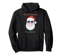 Retro Santa Claus Bubble Gum Tis The Season To Get Jolly Sudadera con Capucha