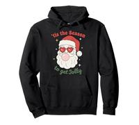 Retro Santa Claus Bubble Gum Tis The Season To Get Jolly Sudadera con Capucha