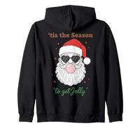 Retro Santa Claus Bubble Gum Tis The Season To Get Jolly Sudadera con Capucha