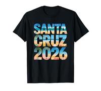 Retro Santa Cruz 2026 Vacaciones Surfer Viaje Todas Las Niñas Hermanas Camiseta