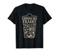 Retro Sarcástico Tatuaje Meme Tinta Cultura Divertido Dicho Basura Camiseta
