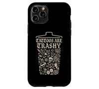 Retro Sarcástico Tatuaje Meme Tinta Cultura Divertido Dicho Basura Carcasa para iPhone 11 Pro
