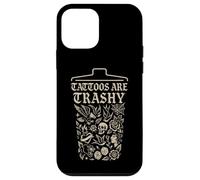 Retro Sarcástico Tatuaje Meme Tinta Cultura Divertido Dicho Basura Carcasa para iPhone 12 mini