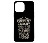 Retro Sarcástico Tatuaje Meme Tinta Cultura Divertido Dicho Basura Carcasa para iPhone 13 Pro Max