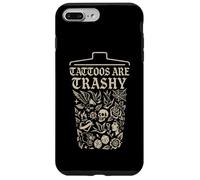 Retro Sarcástico Tatuaje Meme Tinta Cultura Divertido Dicho Basura Carcasa para iPhone 7 Plus/8 Plus