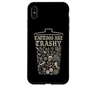 Retro Sarcástico Tatuaje Meme Tinta Cultura Divertido Dicho Basura Carcasa para iPhone XS Max