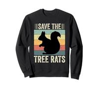 Retro Save The Tree Rats Funny Squirrel Lover Hombres Mujeres Niños Sudadera