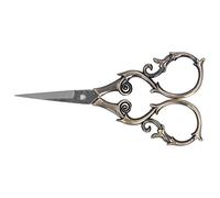 Retro Scissors, 4.3in Vintage Embroidery Scissors Stainless Steel Sharp Tip Sewing Scissors for Embroidery Craft Needle Work Art Work Everyday Use (Bronce)