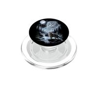 Retro Scottish Fold Cat Moon 90s Bootleg Meme Gatito Gatos PopSockets PopGrip para MagSafe