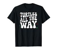 Retro Sea Turtle Turtles All The Way Oceans Lover Camiseta gráfica económica