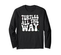 Retro Sea Turtle Turtles All The Way Oceans Lover Manga Larga