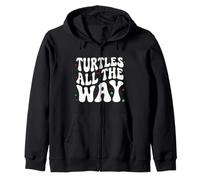 Retro Sea Turtle Turtles All The Way Oceans Lover Sudadera con Capucha