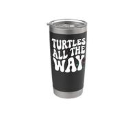 Retro Sea Turtle Turtles All The Way Oceans Lover Vaso térmico de acero inoxidable de doble pared