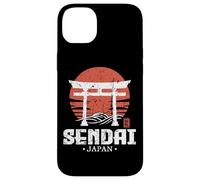Retro Sendai Japón Torii Gate Japanese Kanji Souvenir Carcasa para iPhone 14 Plus