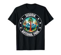 Retro Sequoia National Park Tree Senderismo Camping al aire libre Camiseta