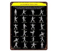 Retro Shadow Boxing 24 Form Plaque Tin Sign 12x8 Inch