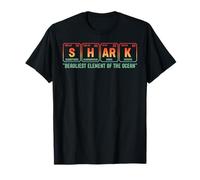 Retro Shark Periodic Table Chemistry Science Graphic Vintage Camiseta