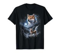 Retro Shiba Inu Aullando en la Luna 90s Bootleg Meme Puppy Dog Camiseta
