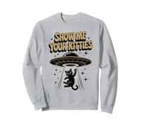 Retro Show ME Your Kitties Gato OVNI Mamá Hiss Pawsome Dad Sudadera