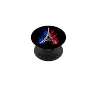 Retro Silhouette Eiffel Tower Paris France Travel Souvenir PopSockets PopGrip Adhesivo