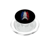 Retro Silhouette Eiffel Tower Paris France Travel Souvenir PopSockets PopGrip para MagSafe