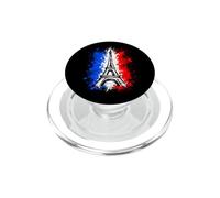 Retro Silhouette Eiffel Tower Paris France Travel Souvenir PopSockets PopGrip para MagSafe