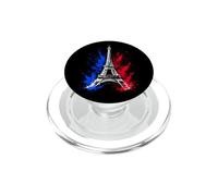 Retro Silhouette Eiffel Tower Paris France Travel Souvenir PopSockets PopGrip para MagSafe