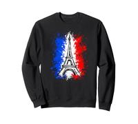 Retro Silhouette Eiffel Tower Paris France Travel Souvenir Sudadera