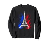 Retro Silhouette Eiffel Tower Paris France Travel Souvenir Sudadera