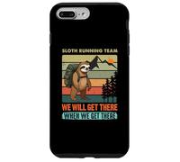 Retro Sloth Running Team Mountain Humor Divertido Carcasa para iPhone 7 Plus/8 Plus