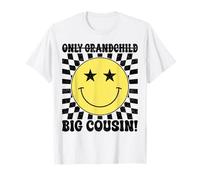 Retro Smile Face Only Nieto Big Primo Niños Pequeños Camiseta