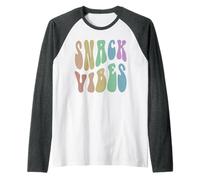 Retro Snack Vibes Game Day Funny Concierto Película My Groovy 60s Camiseta Manga Raglan