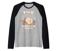 Retro Snail Take Life at a Snail's Pace Vintage Gamer Funny Camiseta Manga Raglan
