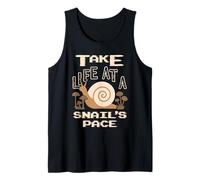 Retro Snail Take Life at a Snail's Pace Vintage Gamer Funny Camiseta sin Mangas