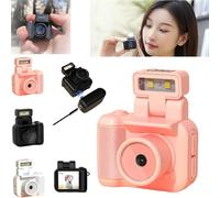 Retro Snap Mini Camera, Tiny Nostalgic Camera, Miniretroflex Nostalgic Camera, Mini Vintage Camera, Mini Vintage Keychain Camera, 1080P HD Mini Camera with LED Flash Light. (Camera,Pink)