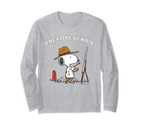 Retro Snoopy Creative Artist Genius, Regalos clásicos y Divertidos de los 90 Manga Larga