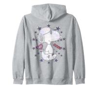 Retro Snoopy Joe Cool 90s Starburst Love Glitch Valentine Sudadera con Capucha
