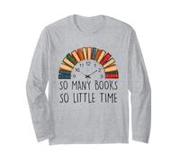 Retro So Many Books Little Time Book Reloj Lectura Divertido Manga Larga