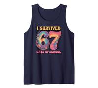 Retro Sobreviví 67 DÍAS DE Escuela Argot Six Seven Brain Rot Camiseta sin Mangas