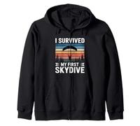 Retro Sobreviví Mi Primer Paracaidismo Paracaidismo Paracaidismo Sudadera con Capucha