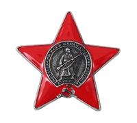 Retro Socialista Estrella Esmalte Pin Con Hoz Y Martillo Para Abrigo O Gorra, Normal, Metal no precioso