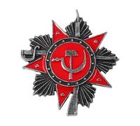 Retro Socialista Estrella Esmalte Pin Con Hoz Y Martillo Para Abrigo O Gorra, Normal, Metal no precioso