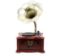 Retro sólido grabación Jugador vinil gramófono subwoofer Altavoz fonograph FM Radio Caja de música decoración del hogar