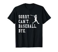 Retro Sorry Can't Baseball Bye - Gráfico de bateador Camiseta