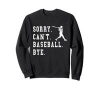 Retro Sorry Can't Baseball Bye - Gráfico de bateador Sudadera