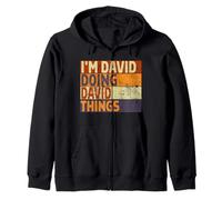 Retro, Soy David Haciendo Cosas de David, Divertido Chiste de cumpleaños Sudadera con Capucha