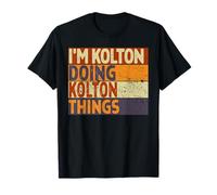Retro, Soy Kolton Haciendo Cosas de Kolton, Divertido Chiste de cumpleaños Camiseta