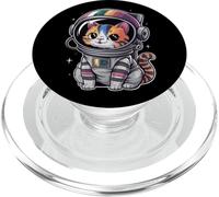 Retro Space Cat Astronaut Tee for Cat Lover PopSockets PopGrip para MagSafe